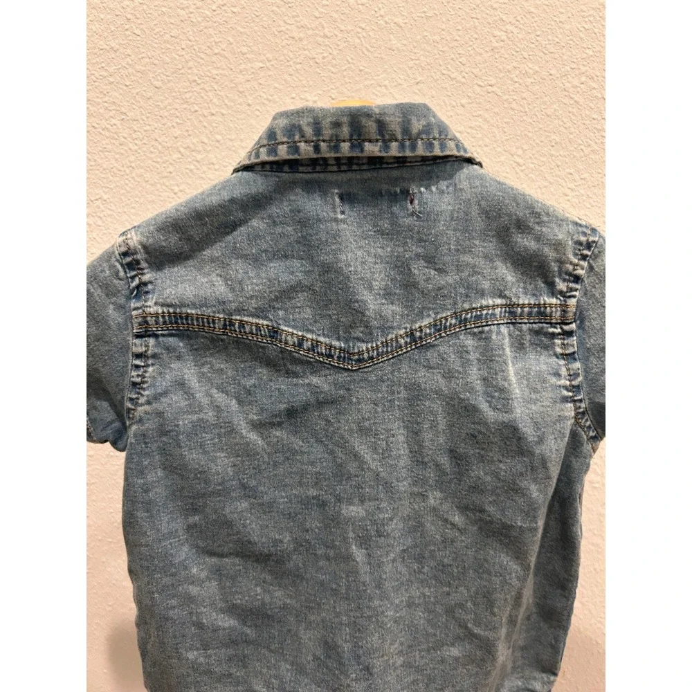 NWOT 7 For All Mankind Denim‎ Shirt Toddler Boy Size Unknown Short Sleeve